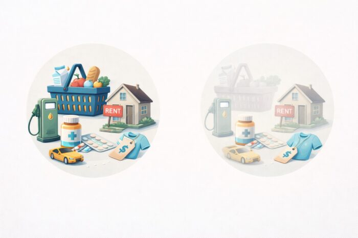 전부 포함한 CPI와 실제 CPI